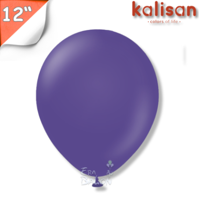 Pastel 12" Balon Kalisan Mor (Violet)