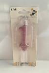 Pembe Klasik 1 Rakam Mum 6.5 cm