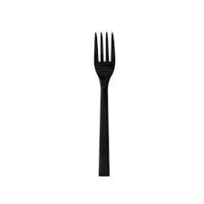 Plastik Çatal Siyah 25 li