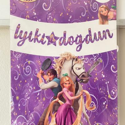 Rapunzel İyi Ki Doğdun Kaligrafi Banner