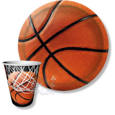 Tabak-Bardak Baskılı Basketbol 8'li
