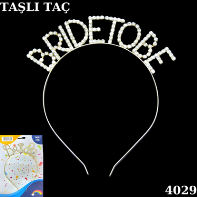 Taşlı Taç Bride to Be Gold