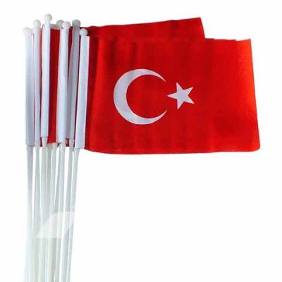 TÜRK BAYRAĞI PLASTİK SOPALI 30x45