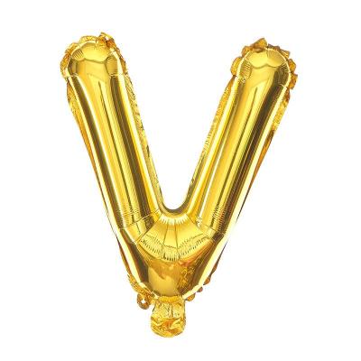 V Harf Folyo Balon GOLD 34inc