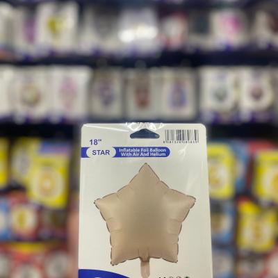 Yıldız Makaron Krem Karamel Folyo Balon 18 inç
