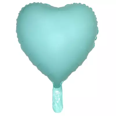 Kalp Makaron Su Yeşili Folyo 18 inç